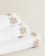 Serviette-de-bain-coton-carreaux-appliqués-CoucouMarket