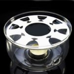 Support de théière portable en verre transparent et résistant à la chaleur