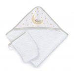 Sortie de bain 100% Cotton Brodéé Trés Chic Marlon Night Biege- Naf Naf