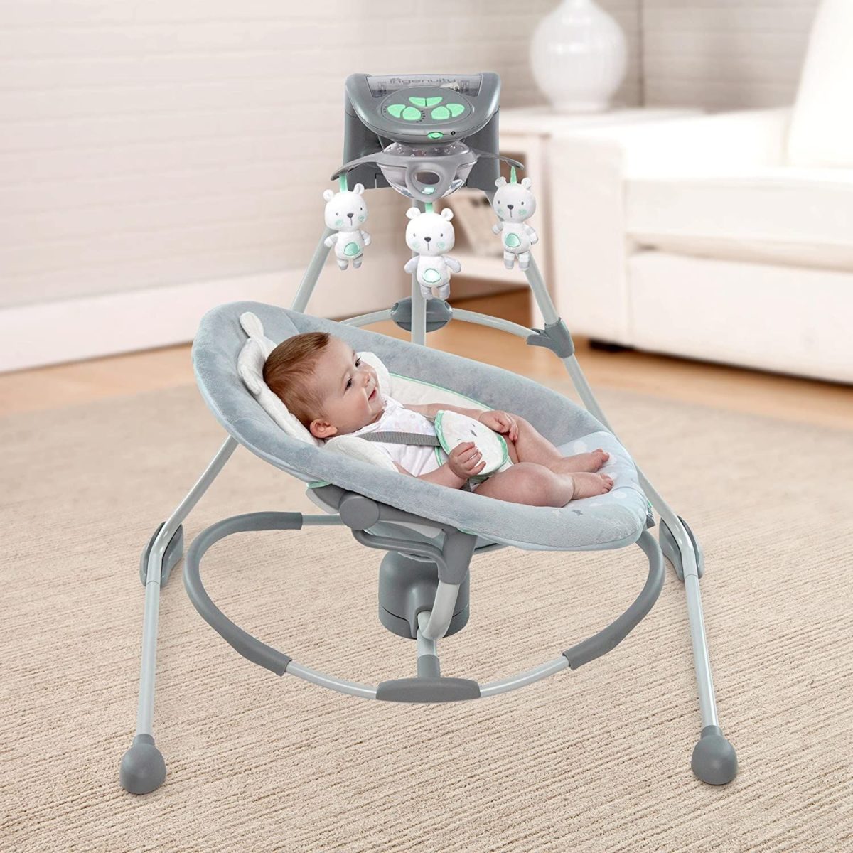 Balancelle & Relax 2en1 Teddy Bear - Ingenuity-coucouMarket-Casablanca-Maroc