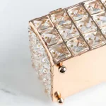 Boîte-à-mouchoirs-en-cristal-style européen-Casablanca-Maroc-gold-Rose