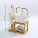 Magnifique-Ensemble-théière-tasse- céramique-blanc-maroc-Casa-promo-Casablanca-coucouMarket