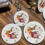 Assiettes-à-dessert-Cheval-d'Orient-d'HERMES-de-18-pièces-Casablanca-Maroc-coucouMarket
