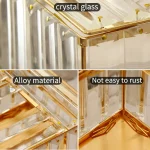 boite-mouchoire-dorée-decoration-porte-papier-en-verre-maroc-Casablanca