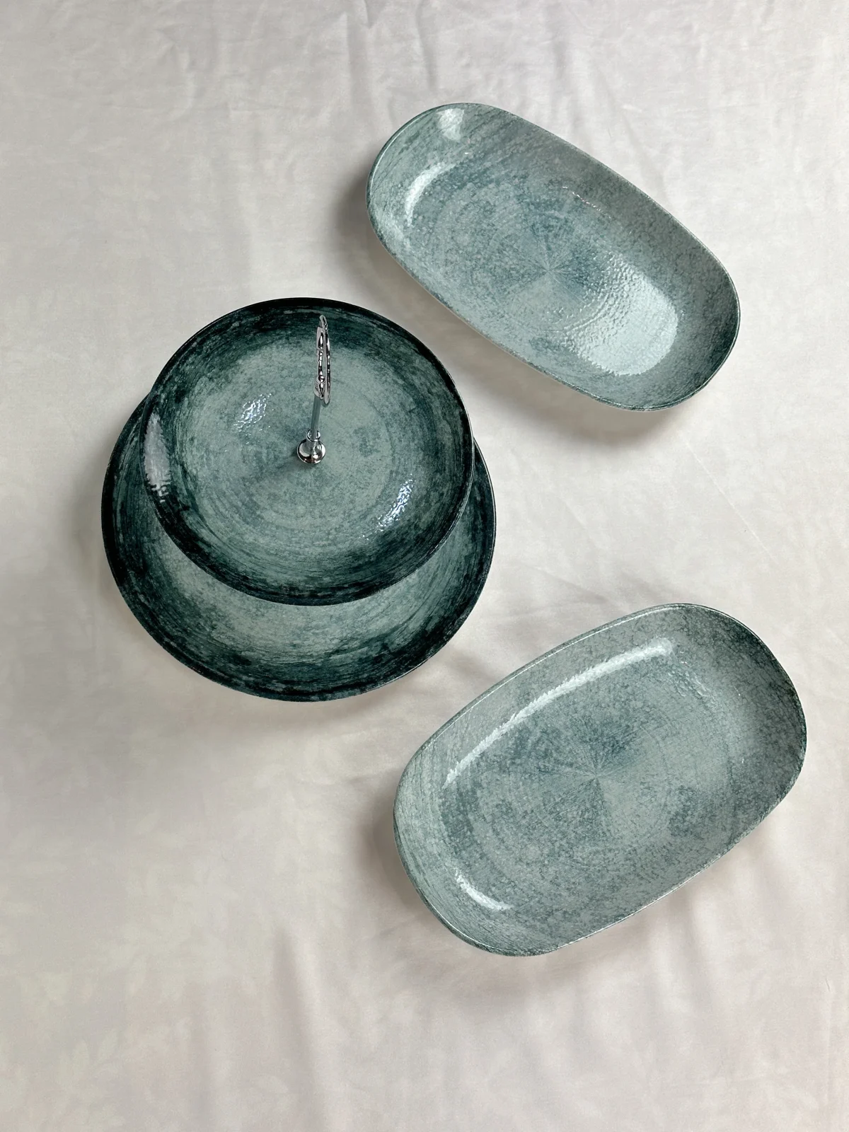 SERVICE-TABLE-28 PIECES-bleu-Casablanca-Maroc-Coucoumarket