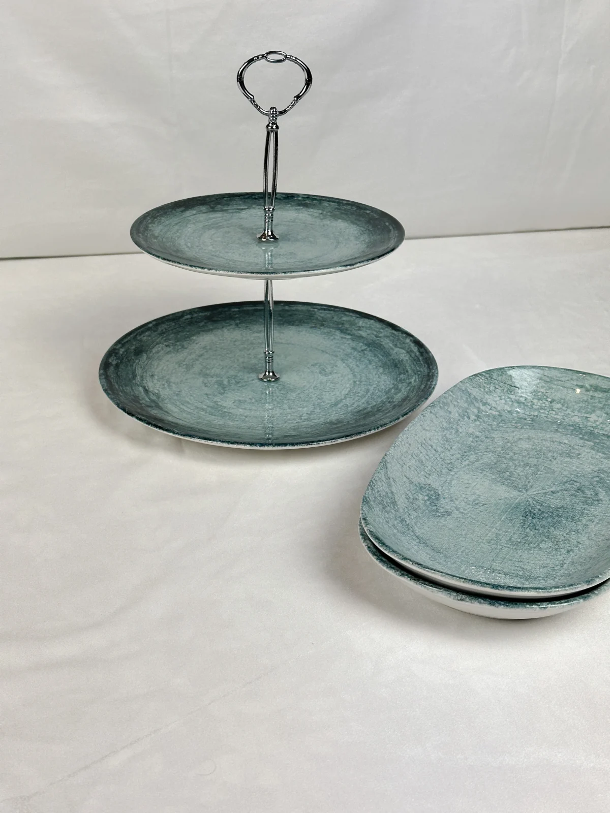 SERVICE-TABLE-28 PIECES-bleu-Casablanca-Maroc-Coucoumarket