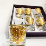 Pack-de-6-verres-dorés-royaux-gravés-à-la-main-prix-Casablanca-Maroc-coucouMarket