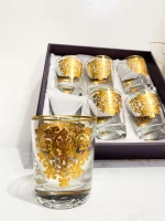 Pack-de-6-verres-dorés-royaux-gravés-à-la-main-prix-Casablanca-Maroc-coucouMarket