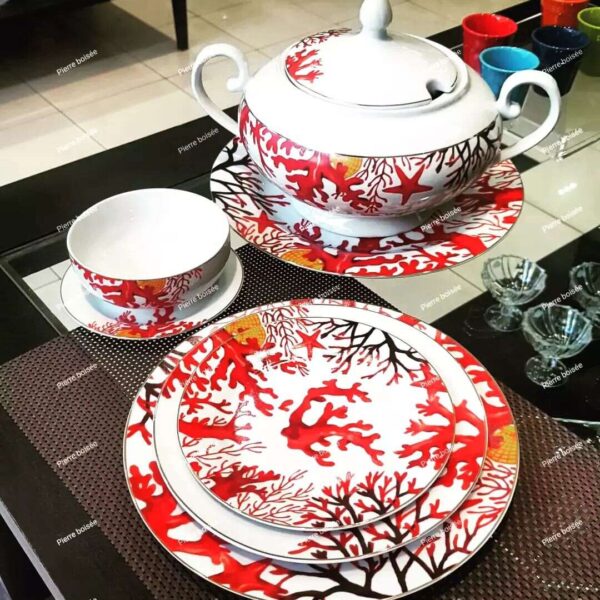 Service-de-table-Corail-et-Coquillage-de-63-pièces-prix-Casablanca-Maroc-coucouMarket