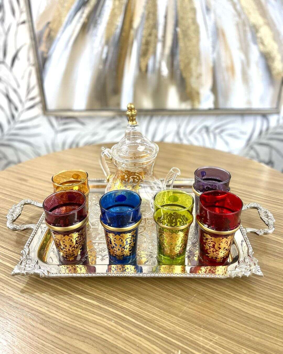 Théière marocaine royale en verre résistante à la chaleur