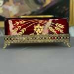 boite-mouchoire-rouge-decoration-porte-papier-en-cristal-maroc-Casablanca