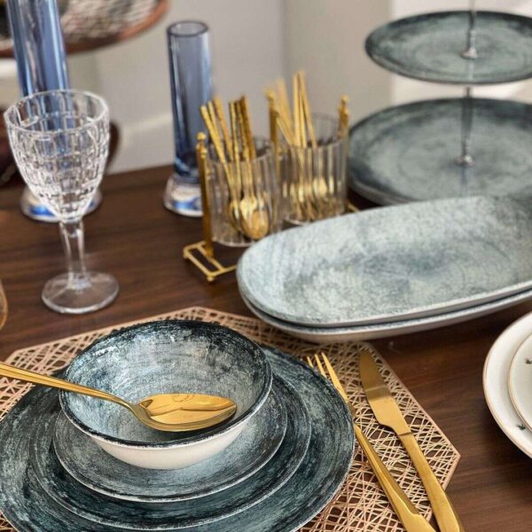 SERVICE-TABLE-28 PIECES-bleu-Casablanca-Maroc-Coucoumarket-prix