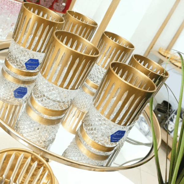 12-verres-à-thé-cristal-doré-Maroc-coucouMarket-Casablanca-Maroc-Promo-prix