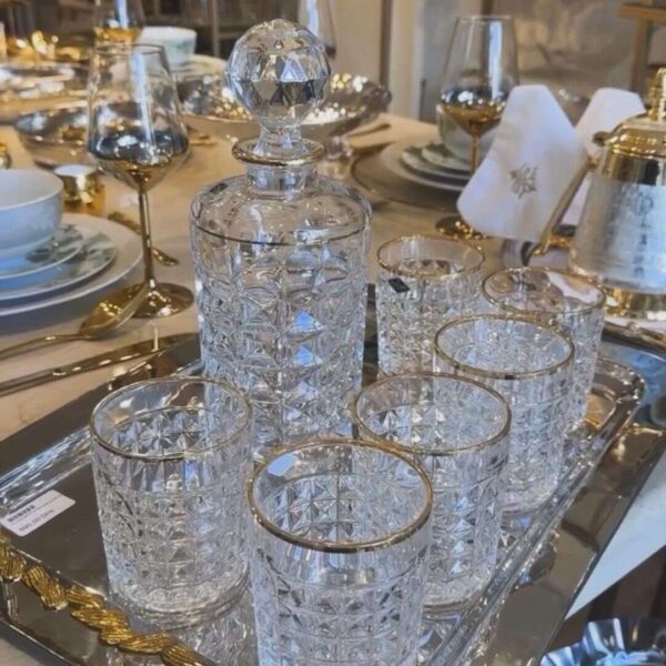 Carafe-DIAMOND-en-cristal-bohemia-avec-6-verres-Prix-Casablanca-Maroc-coucouMarket