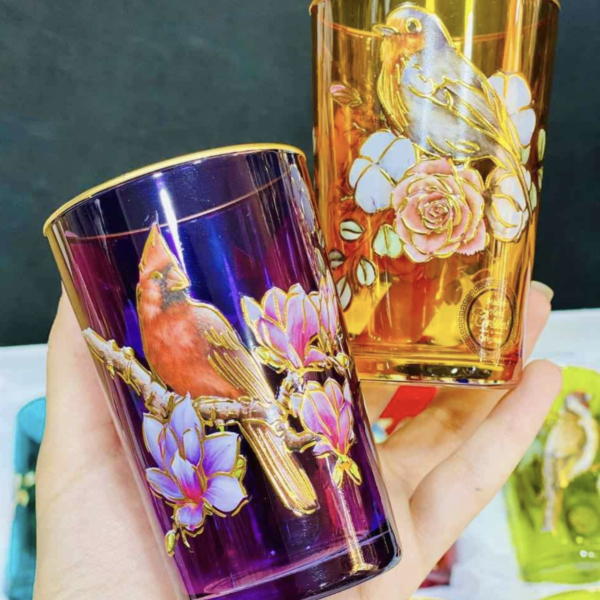 12-verres-a-the-birds-en-cristal-multi-couleurs-prix-Casablanca-Maroc-coucouMarket