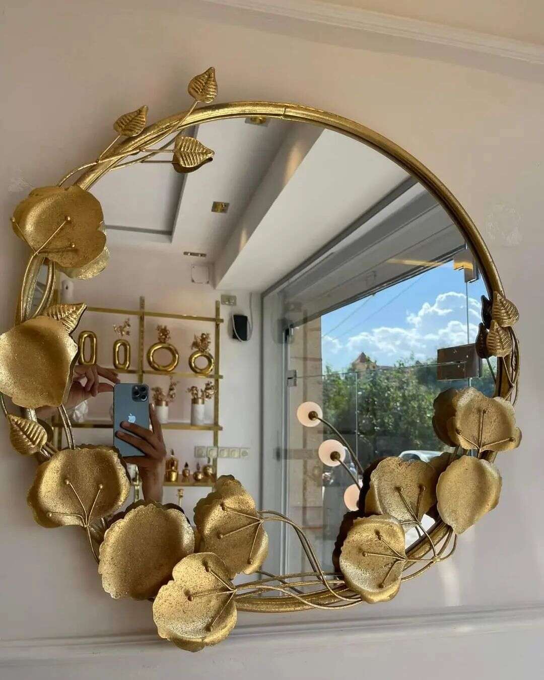 miroir-dentree-de-decoration-murale-doree-prix-promo-Casablanca-coucouMarket