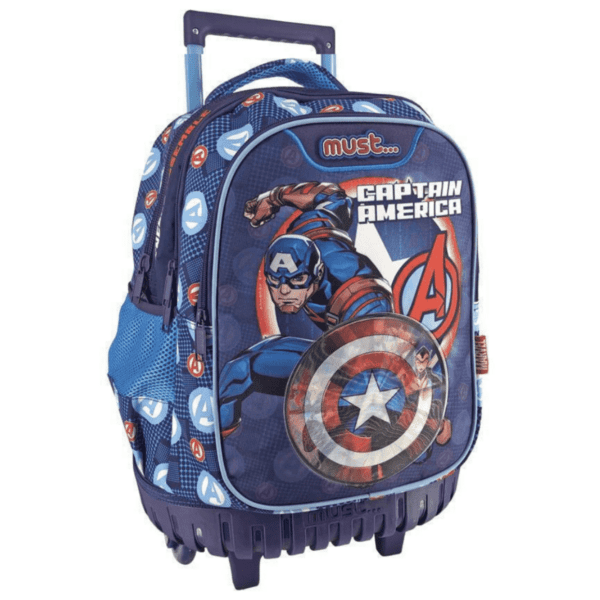 Cartable-à-roulettes-Captain-America-45 cm-sacs-et-cartables-enfants-sacs-qualité-Maroc-Casablanca-Prix-Promo-coucouMarket