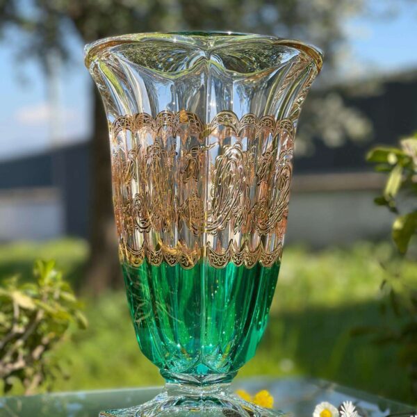 Vase-en-Cristal-vert-prix-Casablanca-Maroc-coucouMarket