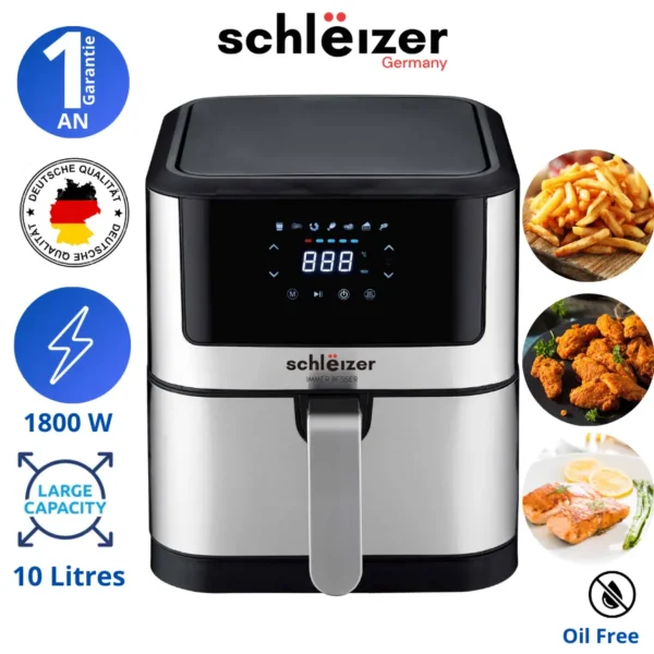 Friteuse-sans-huile-Schleizer-10L-Air-Fryer-tactile-1800W-prix-Casablanca-maroc-CoucouMarket