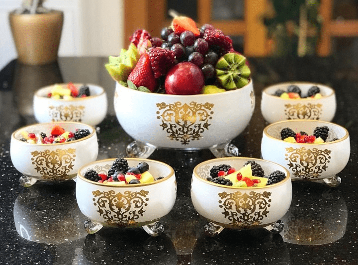 ensemble-de-saladier-motif-princesse-de-7-pièces-en-cristal-Italie-blanc-Maroc-Casablanca