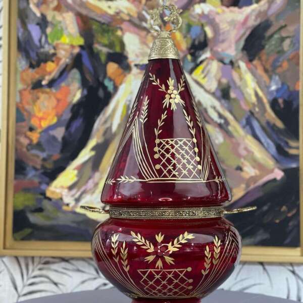 tbeq-de-luxe-en-cuivre-et-cristal-made-in-india-rouge-prix-Casablanca-Maroc-coucouMarket