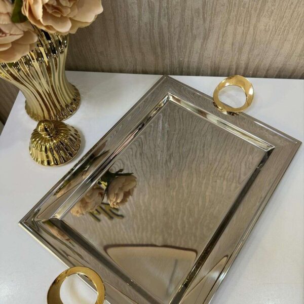 Plateau-rectangulaire-argenté-avec-manches-anneaux-dorée-PRIX-promo-casablanca-maroc-coucouMarket