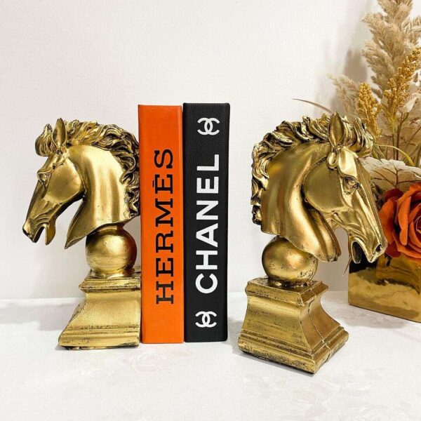 Serre-livres-Tête-de-Cheval-Créatifs-Doré-prix-Casablanca-maroc-CoucouMarket