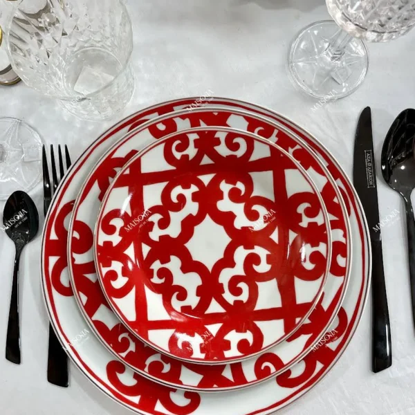 service-dassiettes-balcon-du-guadalquivir-de-36-pieces-rouge-prix-Casablanca-Marocain-Maroc-coucouMarket
