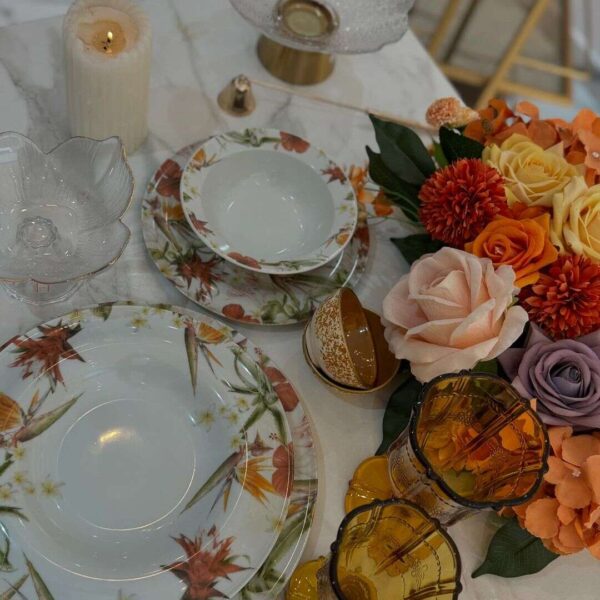 Service-de-table-floral-de-24-pièces-pour-6-personnes-prix-casablanca-Maroc-coucoumarket