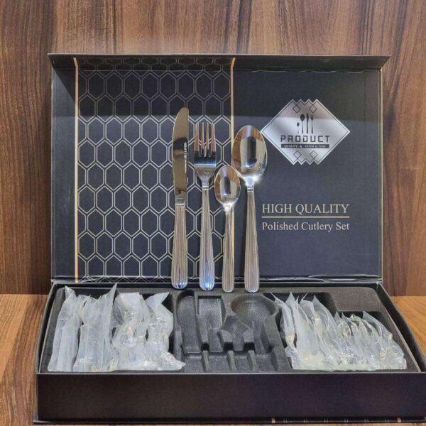 Service-de-Couverts-Argentés-en-Acier-Inoxydable-24-Pièces-prix-Casablanca-Maroc-coucouMarket