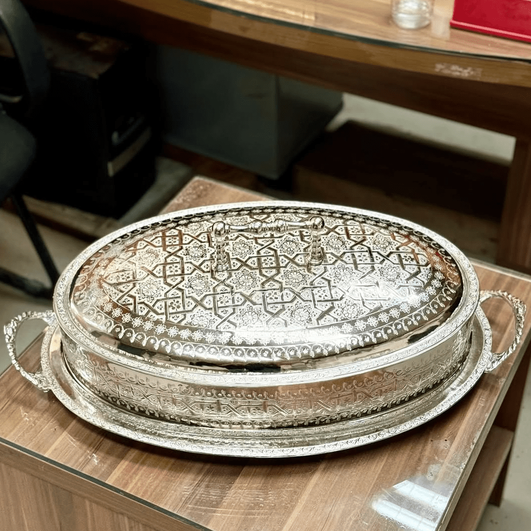 Grand-Tagine-oval-Beldi-en-laiton-nickelé-Argenté-PRIX-promo-casablanca-maroc-coucouMarket