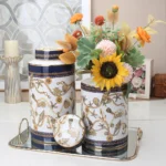 Ensemble-de-Pots-de-Fleurs-en-Céramique-Luxe-Motif-Marin-prix-Casablanca-Maroc-coucouMarket