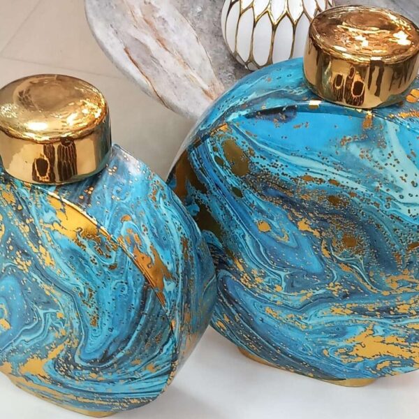 Duo-de-Vases-Marbrés-Bleus-prix-Casablanca-Maroc-coucouMarket