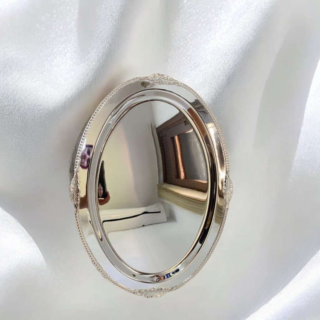 Plateau-de-Présentation-Ovale-Argentée-prix-Casablanca-Maroc-coucouMarket