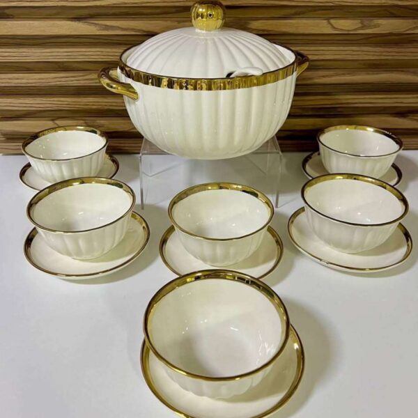 Set-de-Table-de-15-Pièces-en-Blanc-et-Doré-prix-Casablanca-Maroc-coucouMarket