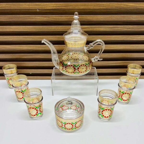 Service-à thé-8-pièces-Motif-Zellija-prix-Casablanca-Maroc-coucouMarket