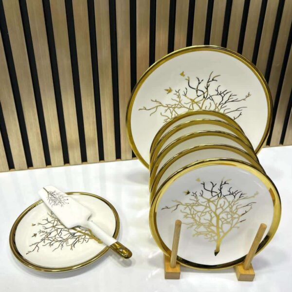 set-de-8-assiettes-a-gateaux-doree-prix-Casablanca-Maroc-coucouMarket