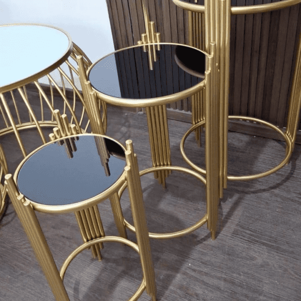 Ensemble-de-trois-tables-basses-Noir-dore-prix-Casablanca-Maroc-coucouMarket