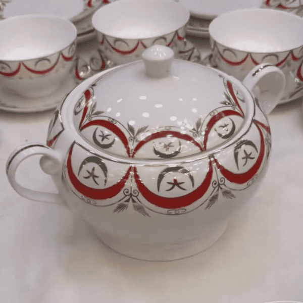 Soupière-Nejma-Hlal-de-Fès-Rouge-et-Vert-prix-ramandan-Casablanca-Maroc-coucouMarket