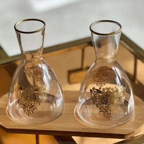 Ensemble-de-deux-Carafes-en-verre-motif-Princesse-prix-ramandan-Casablanca-Maroc-coucouMarket