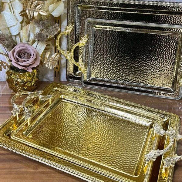 Plateau-rectangulaire-en-metal-Inoxydable-dorée-prix-Casablanca-Maroc-coucouMarket