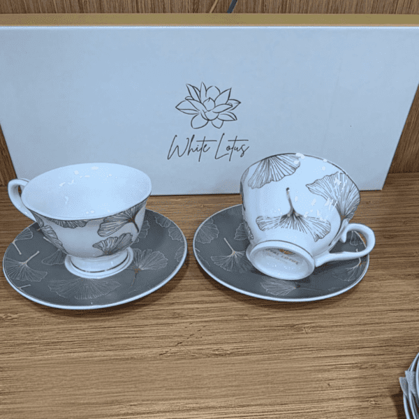 Pack-de-6-Tasses-à-café-avec-sous-tasses-Feuille-de-Ginkgo-Prix-Casablanca-Maroc-coucouMarket