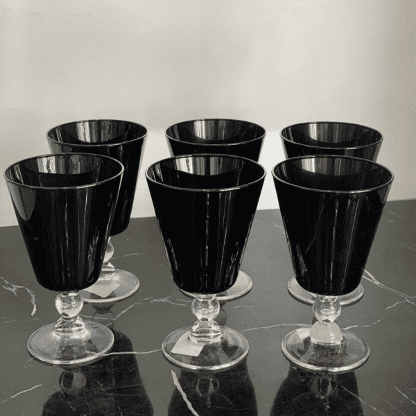 pack-de-6-verres-a-pied-en-verre-Noir-Prix-Casablanca-Maroc-coucouMarket