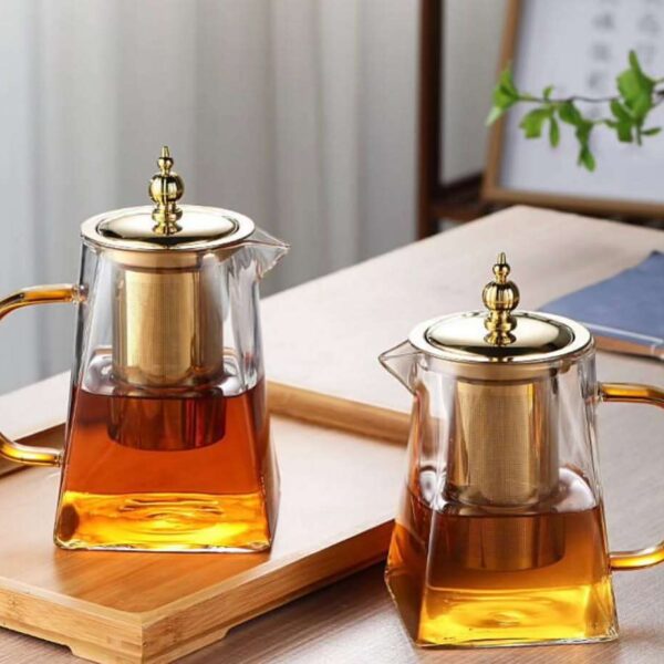 Théière-en-Verre-avec-Infuseur-en-Acier-Inoxydable-Doré-Prix-Casablanca-Maroc-coucouMarket