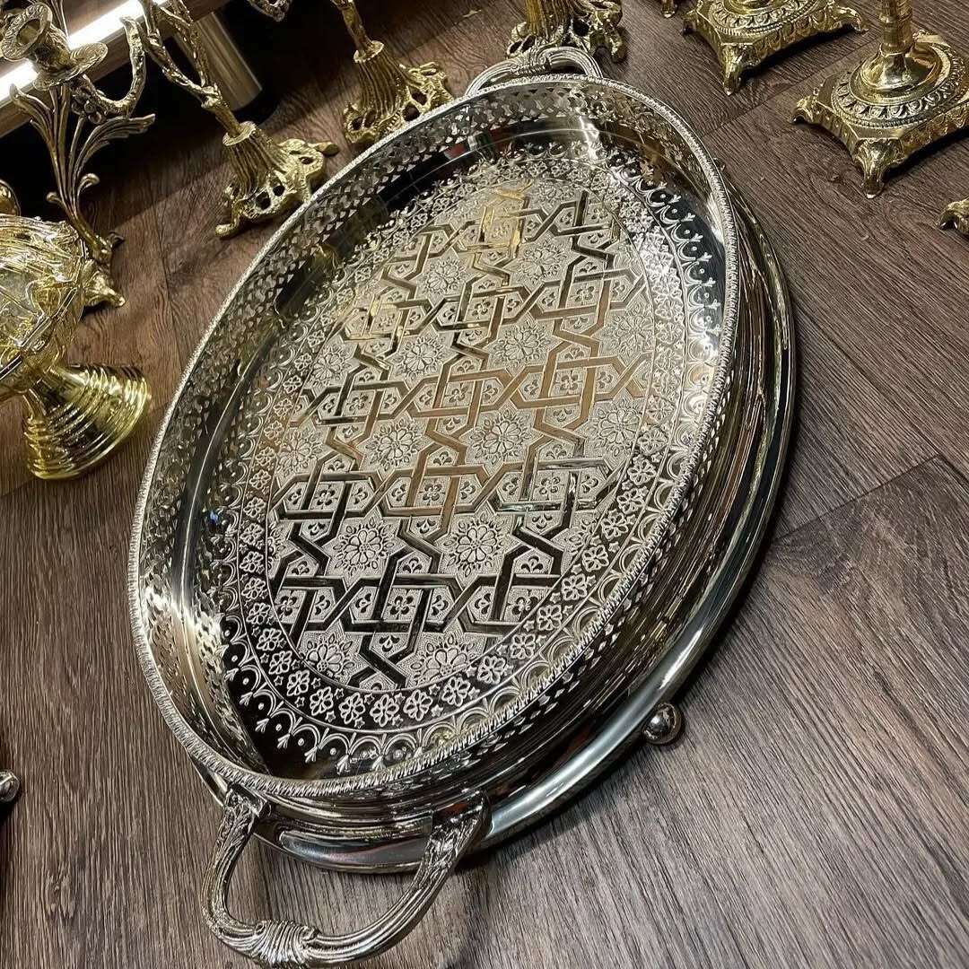 plateau-artisanal-oval-de-fes-argente-50/40-cm-Prix-Casablanca-Maroc-coucouMarket