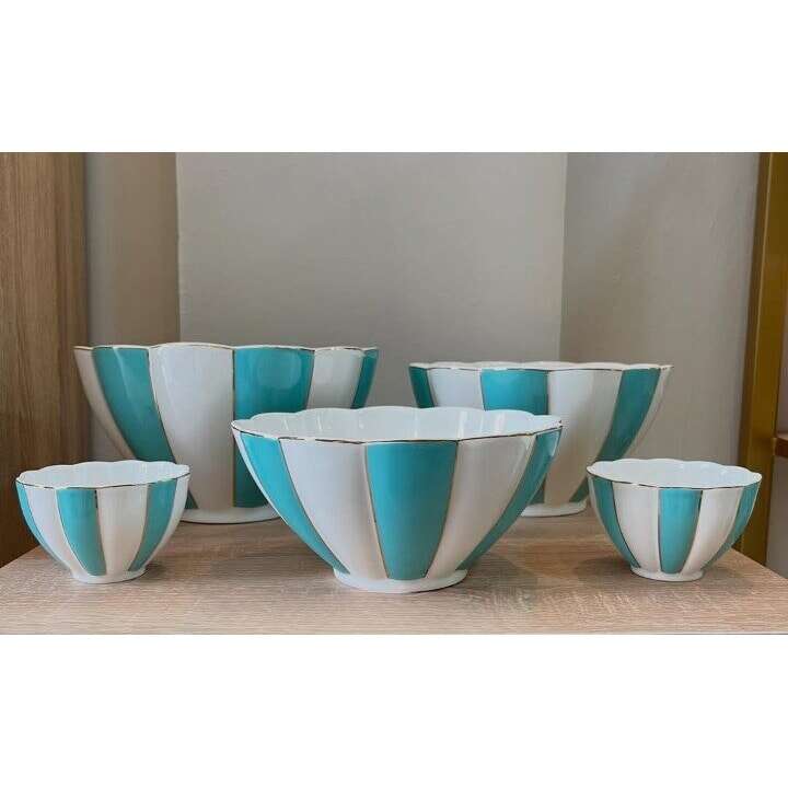 ensemble-de-5-bols-beldi-de-fes-Turquoise-Prix-Casablanca-Maroc-coucouMarket