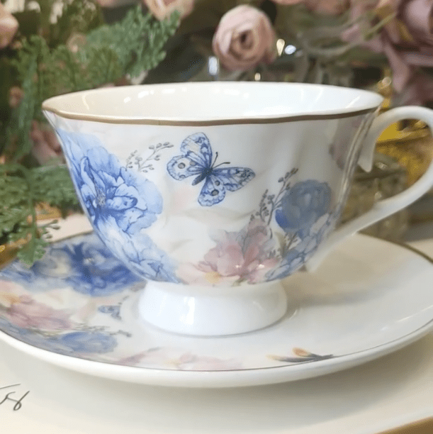 pack-de-6-tasses-a-cafe-au-lait-Motifs-Fleurs-et-Papillon-Prix-Casablanca-Maroc-coucouMarket