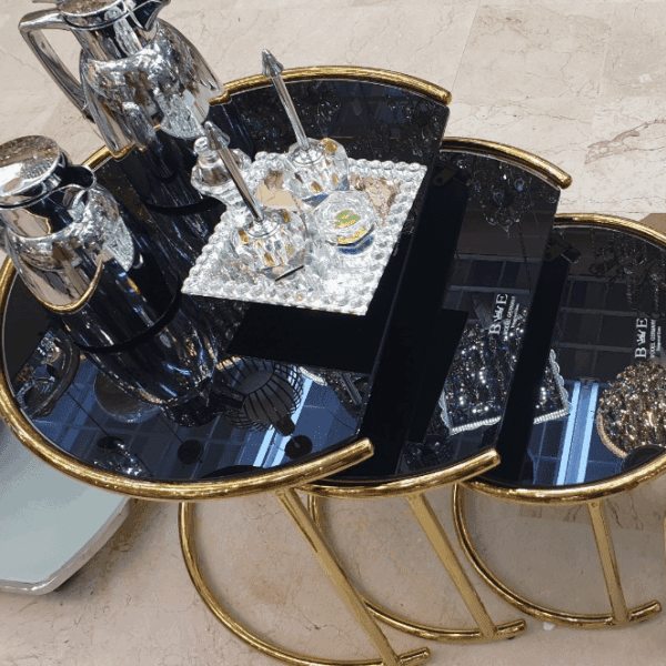 Trio-de-Tables-Gigognes-Noires-et-Dorées-Design-Allemand-prix-Maroc-Casablanca-coucouMarket