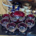 saladier-en-cristal-avec-6-bols-motif-zalija-rouge-Prix-Casablanca-Maroc-coucouMarket