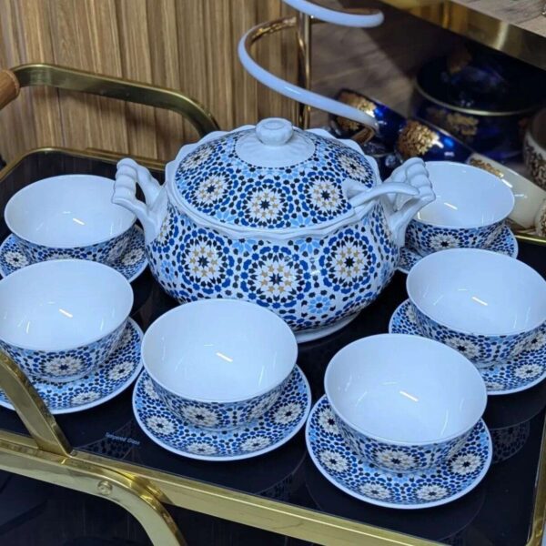 Set-de-table-de-15-pièces-Motif-Zallija-prix-Maroc-promo-Casablanca-coucouMarket